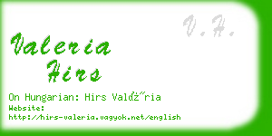 valeria hirs business card